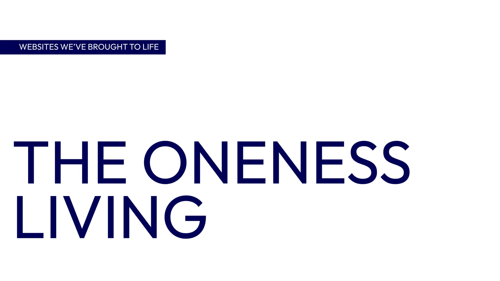 The Oneness Living - Brand website