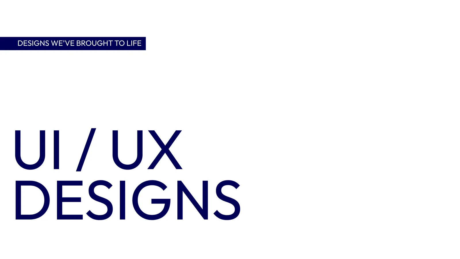 UI / UX Designs - Interface and flow design
