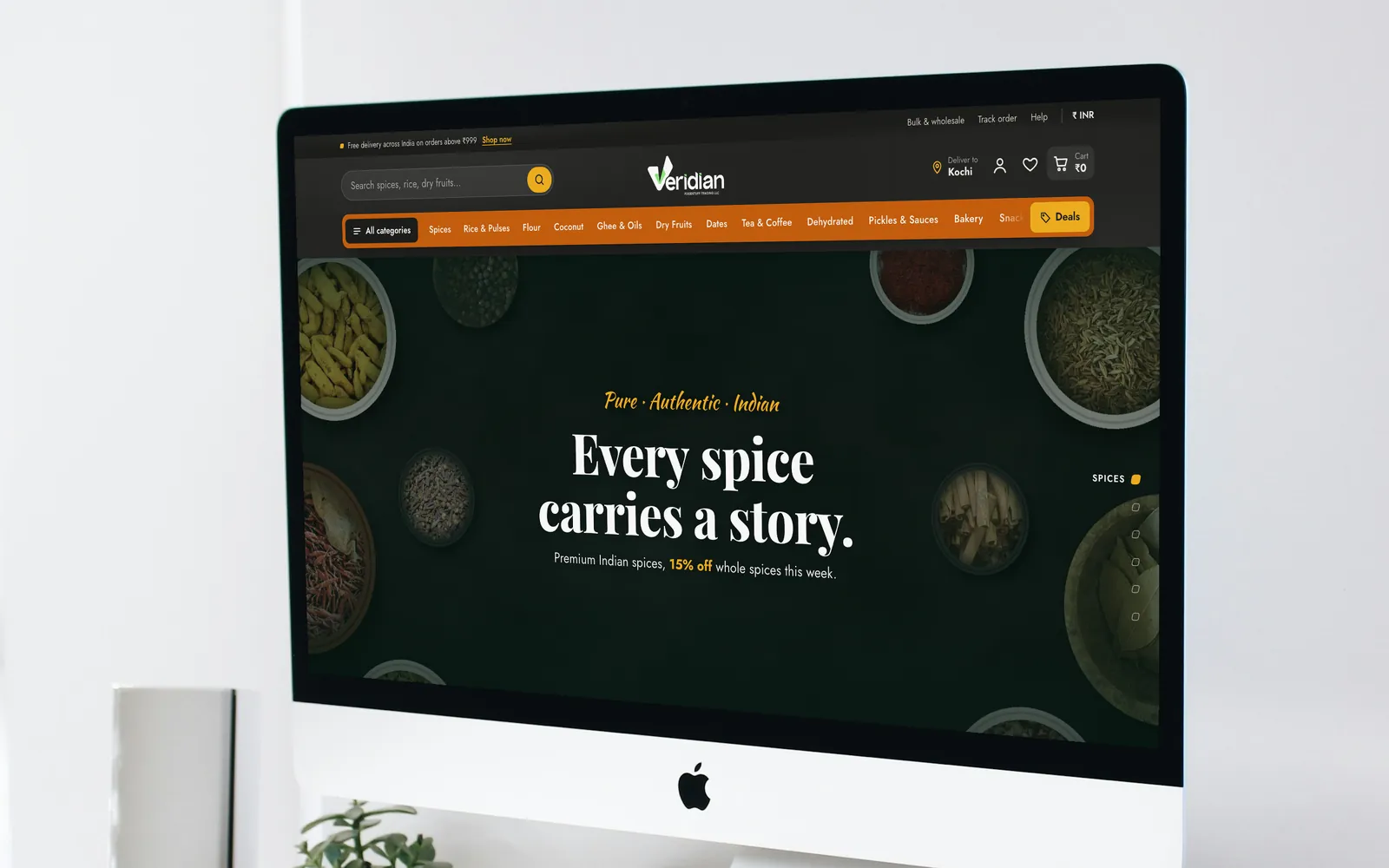 Veridian Foodstuff - E-commerce website demo